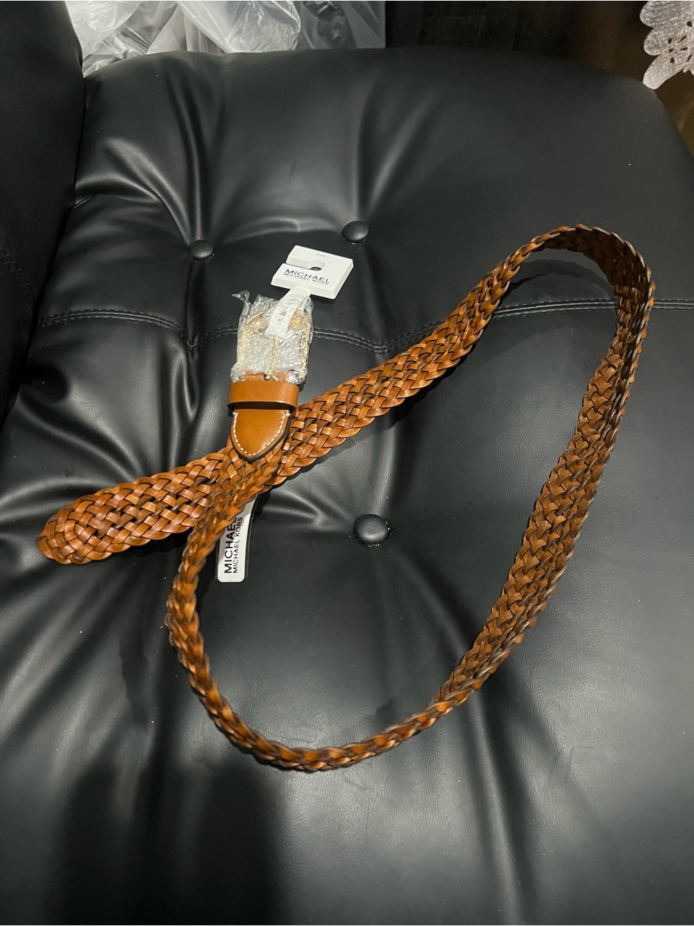 Michael Kors Woven Leather Belt